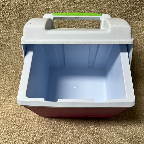 Vtg. Rubbermaid Sidekick Pink,White & Green Plastic Hard Sides Lunch Box- Lockin - Picture 6 of 9